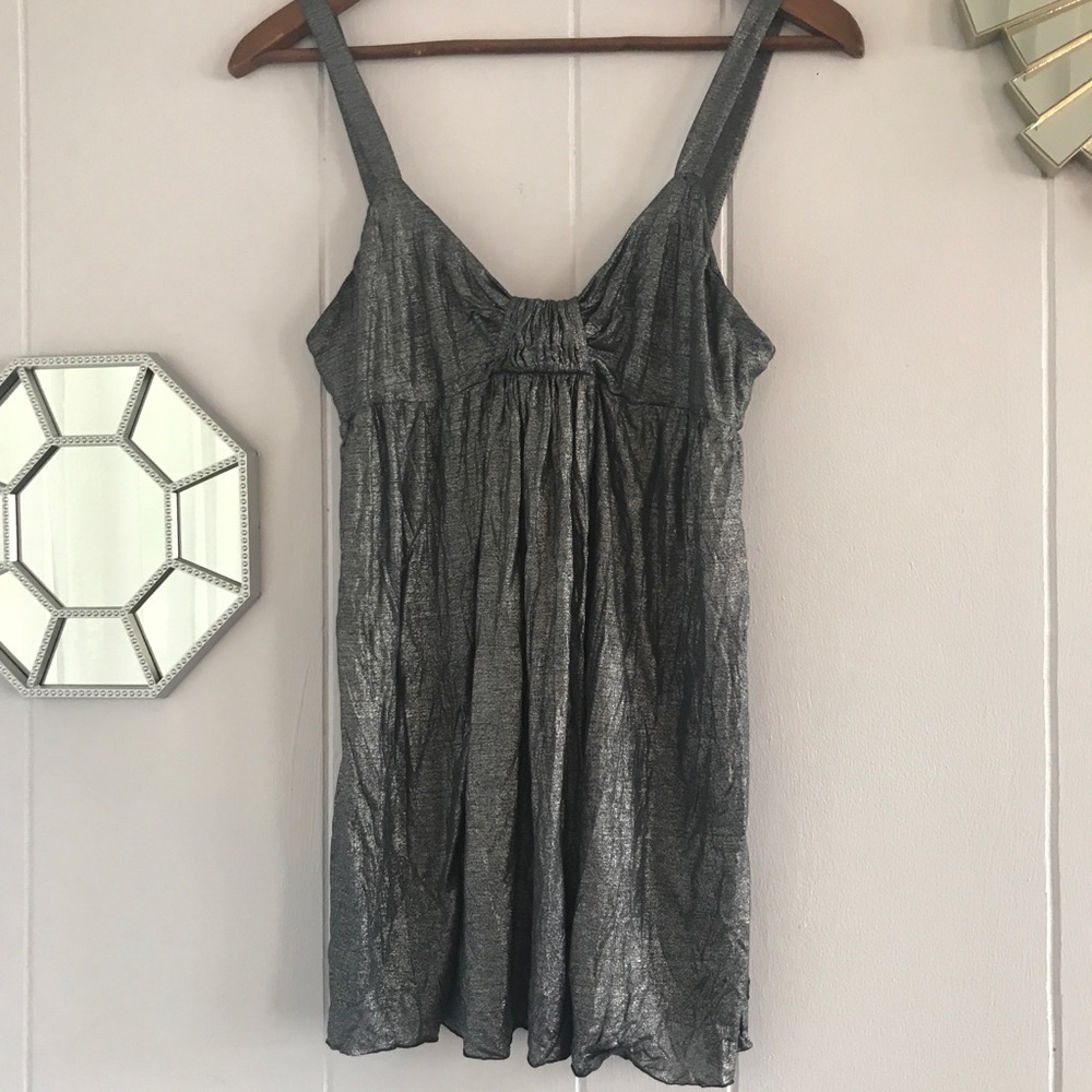 Barney’s CO-OP Velvet Metallic Tank Sz Small
